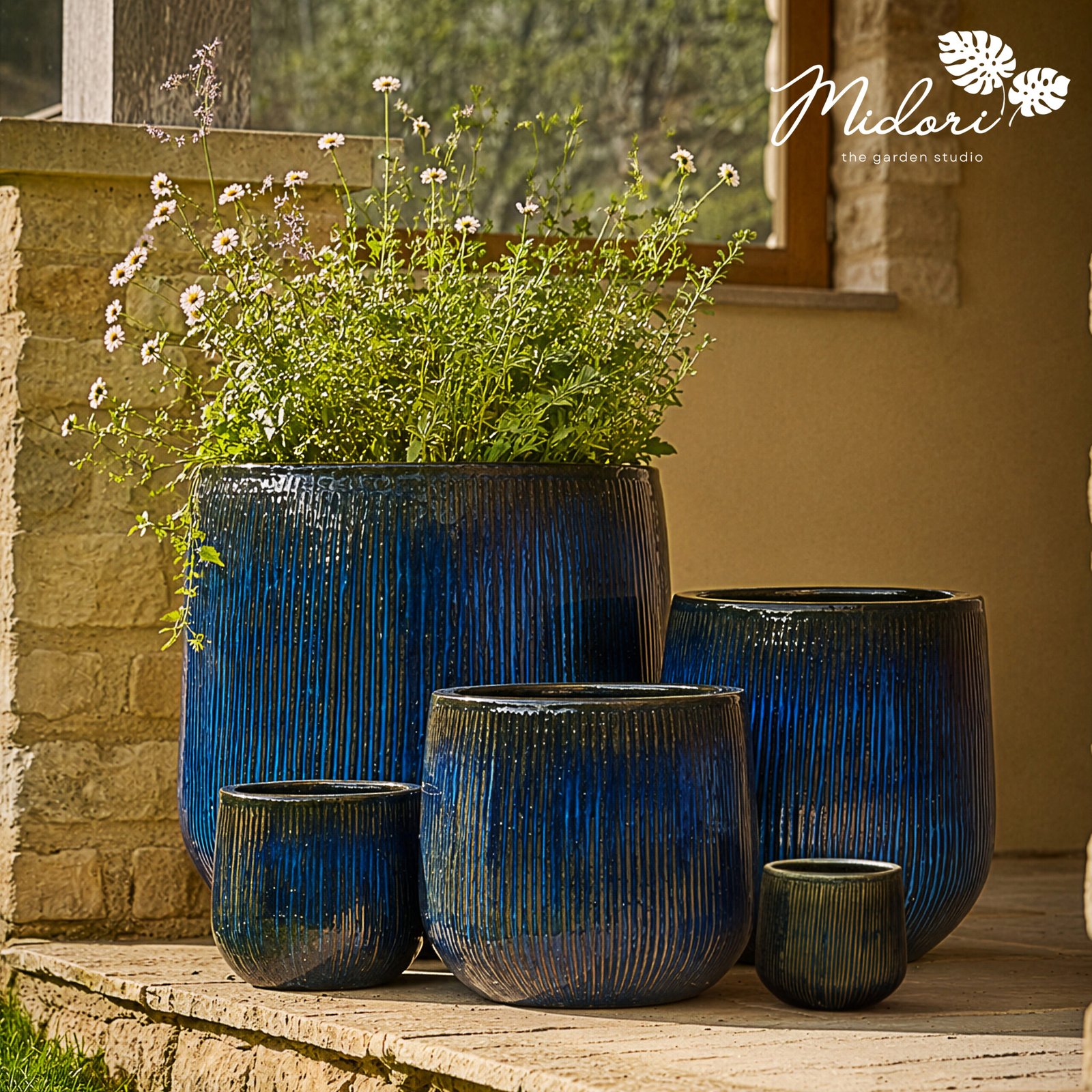 Velvet reactive glaze ceramic planter