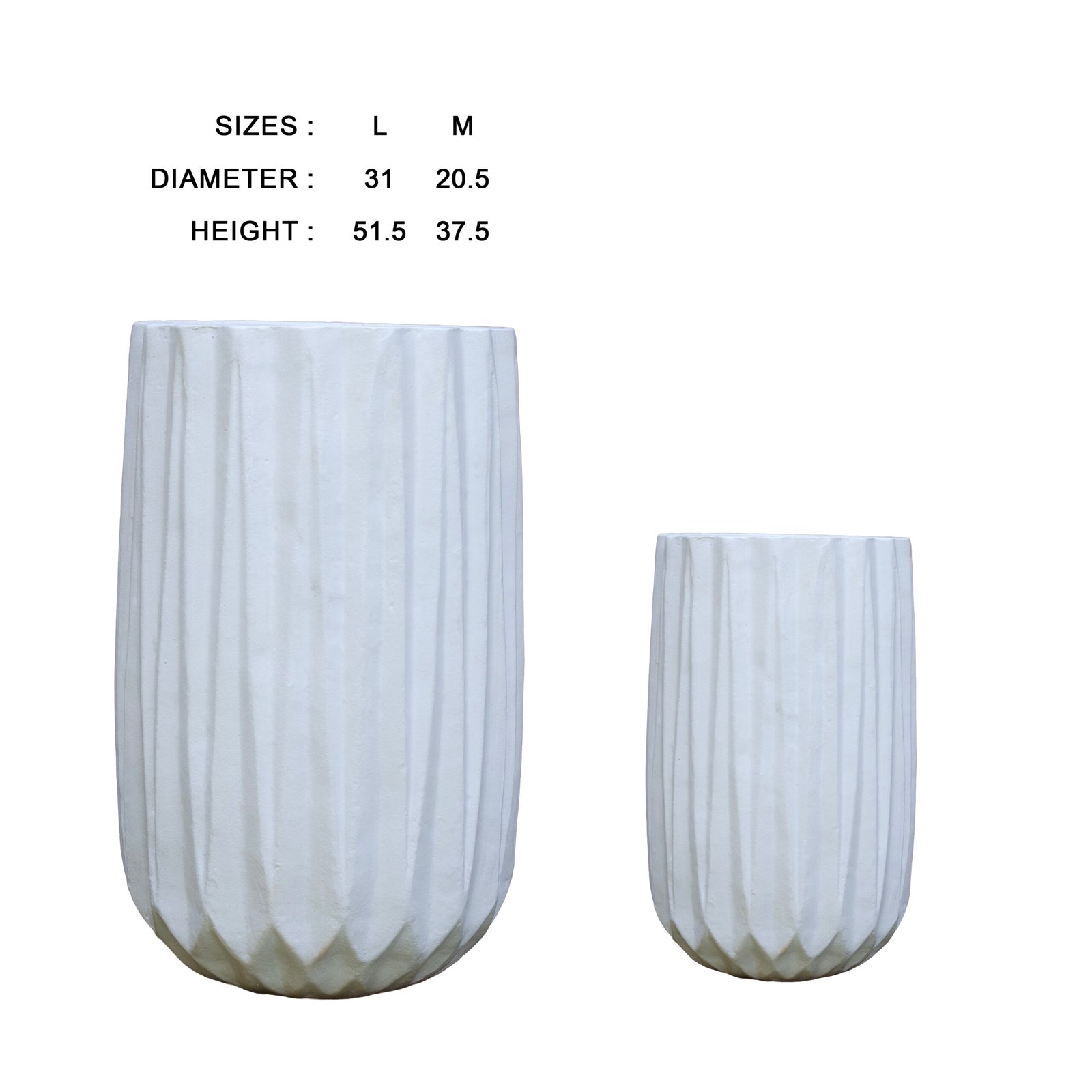 Akari Terracotta Planter | Set of 2 | Origami collection - Image 7